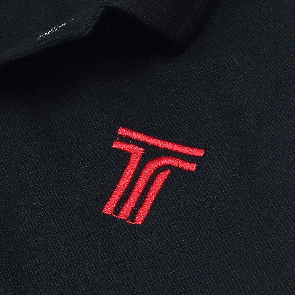 Charcl Black Polo with Red Detail