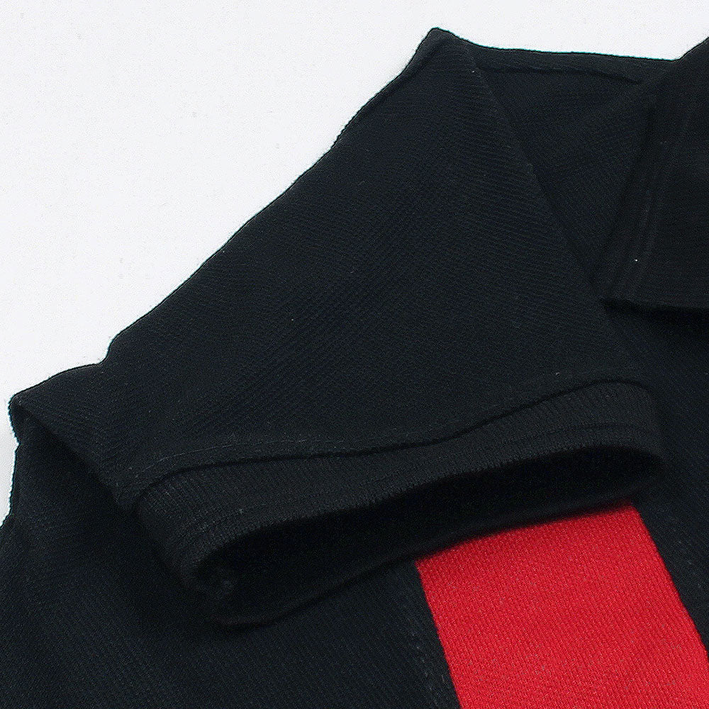 Charcl Black Polo with Red Detail