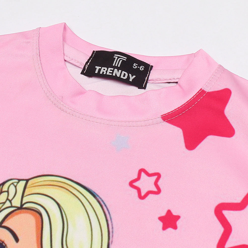 Digital Barbie Girl Printed Dri-Fit Tee