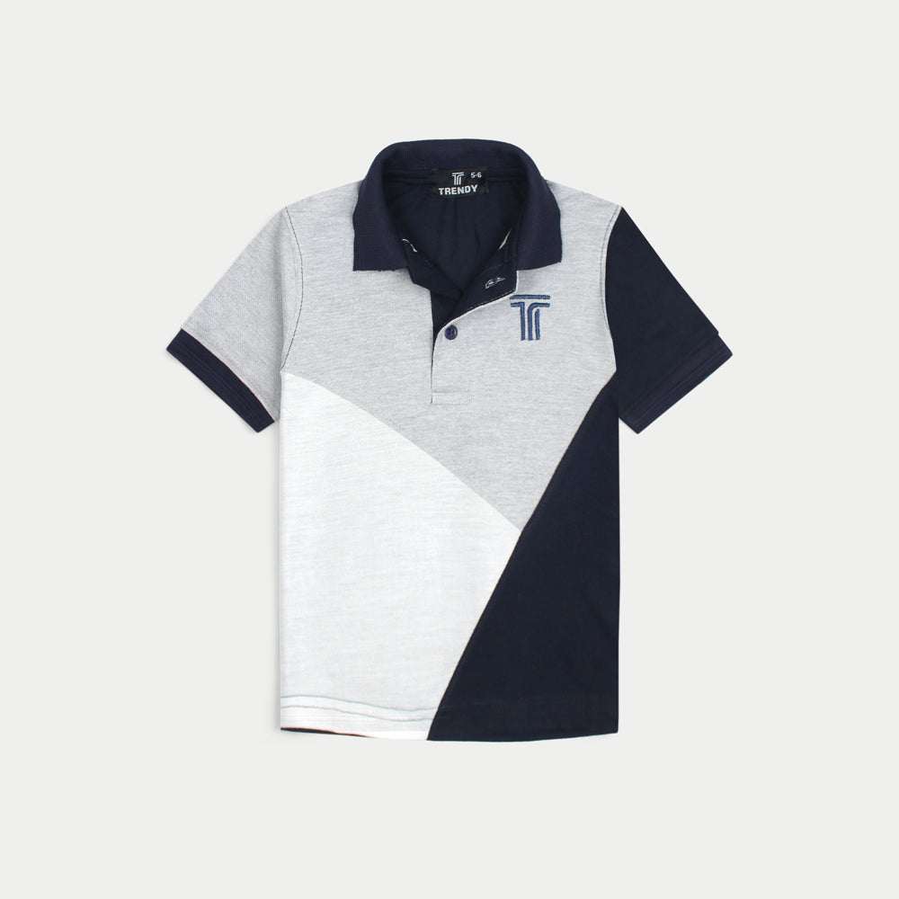 Modern Tri-Color Polo Shirt