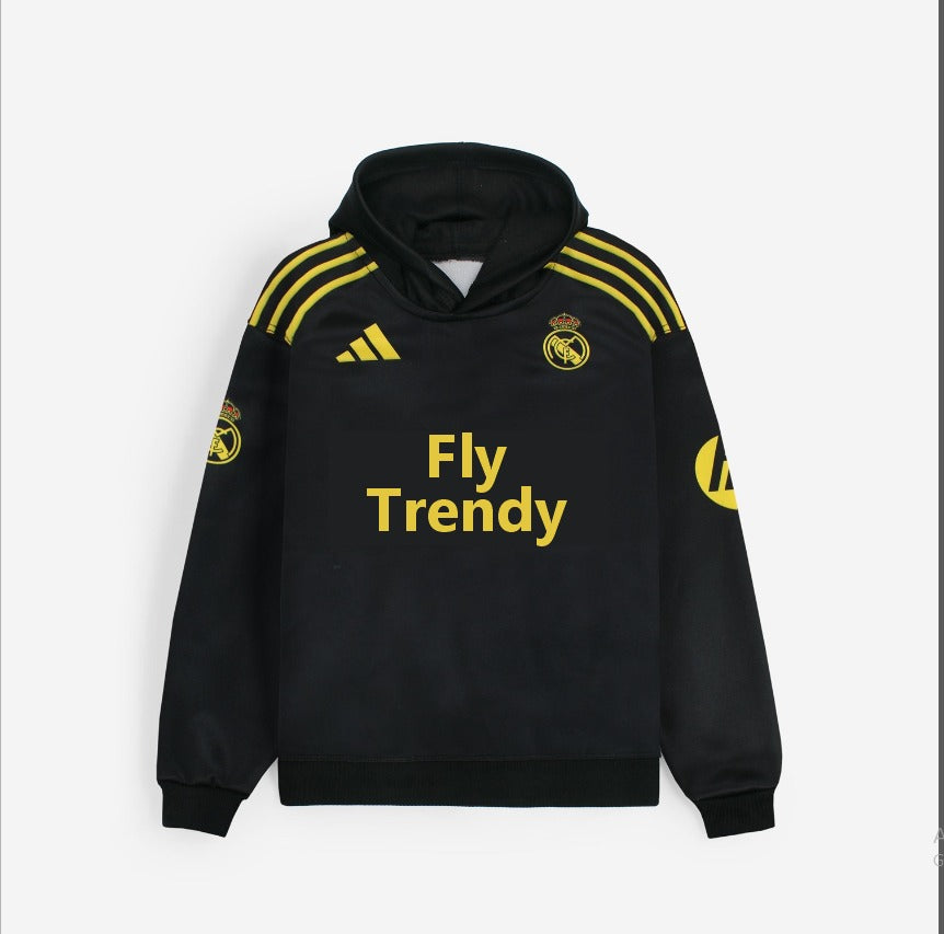 Black And Yellow Striped Hoodie
