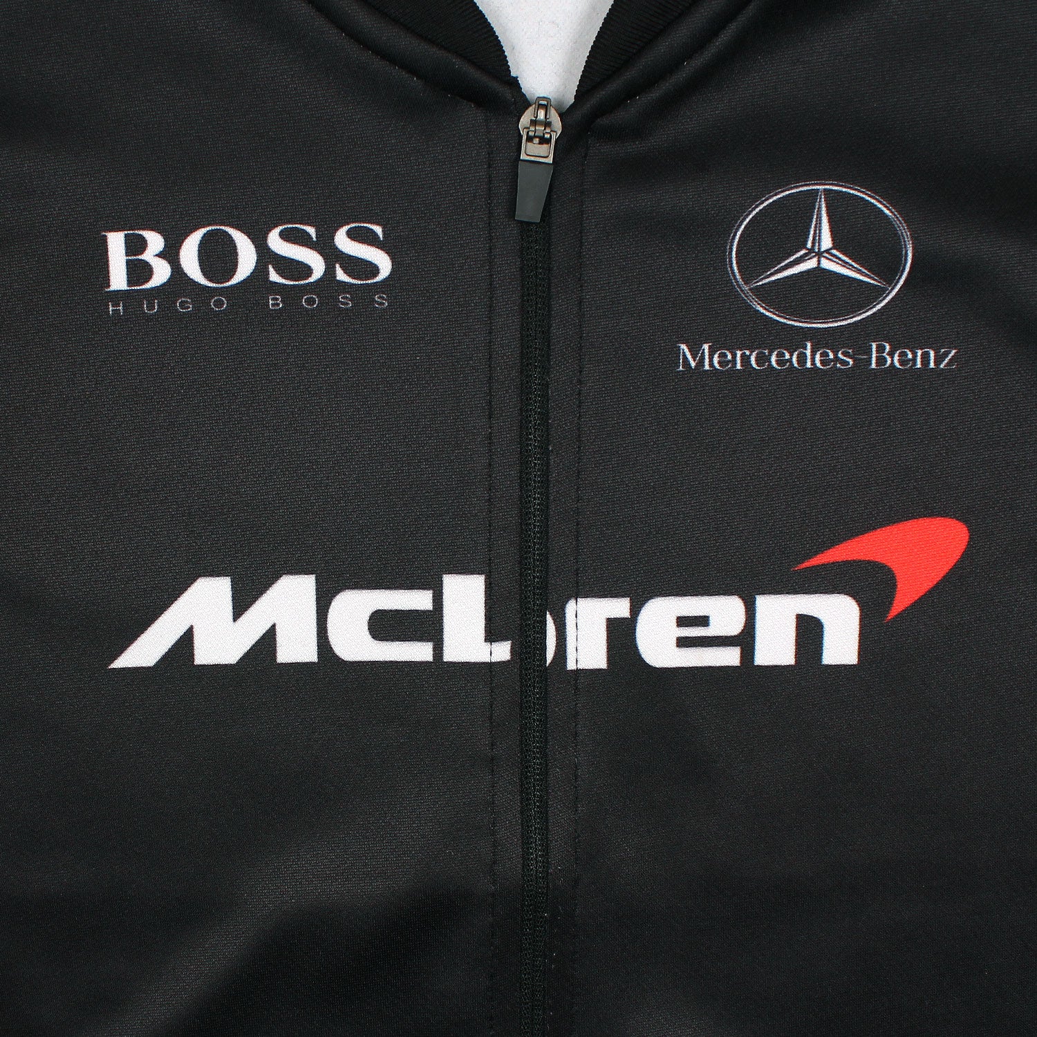 Black Racing Zipper Hoodie
